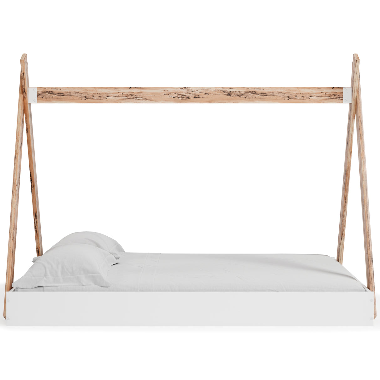 Piperton Two-tone Brown/White Full Tent Bed from Ashley Furniture - Luna Furniture