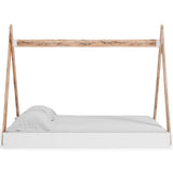 Piperton Two-tone Brown/White Full Tent Bed from Ashley Furniture - Luna Furniture