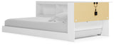 Piperton White Twin Bookcase Corner Storage Bed from Ashley Furniture - Luna Furniture