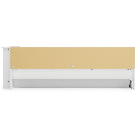 Piperton White Twin Bookcase Corner Storage Bed from Ashley Furniture - Luna Furniture