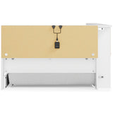 Piperton White Twin Bookcase Corner Storage Bed from Ashley Furniture - Luna Furniture