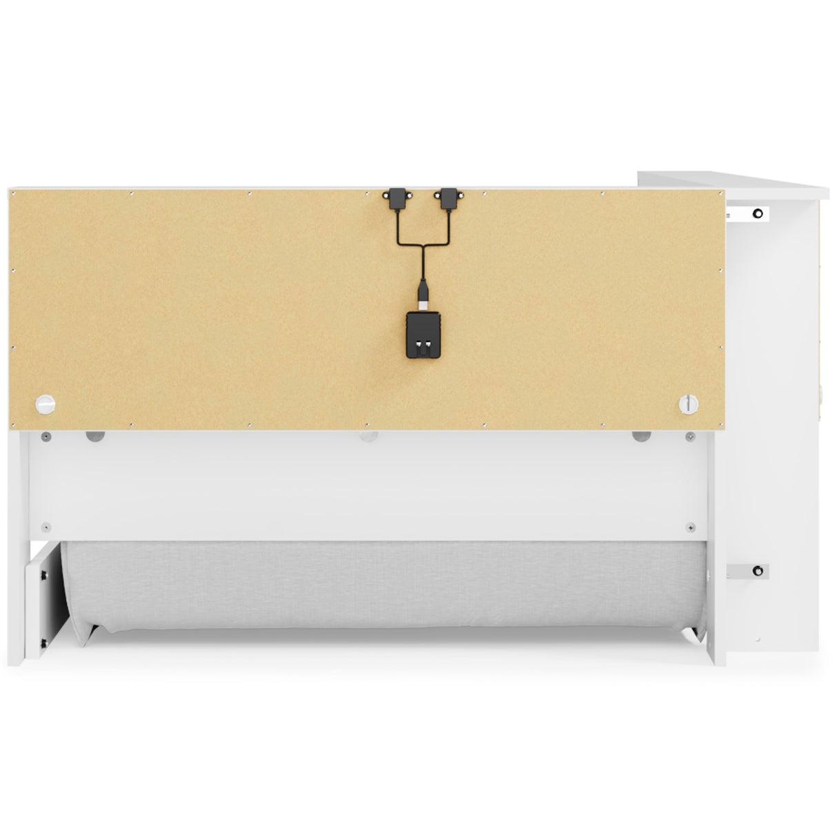 Piperton White Twin Bookcase Corner Storage Bed from Ashley Furniture - Luna Furniture