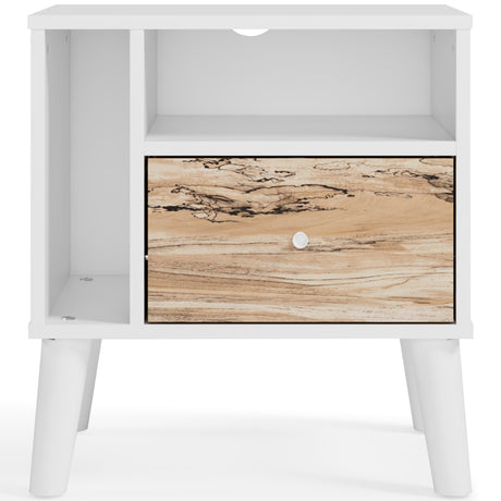 Piperton Two-tone Brown/White Nightstand from Ashley Furniture - Luna Furniture