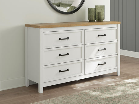 Kerisden White/Brown Dresser from Ashley - Luna Furniture