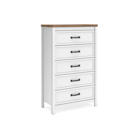 Kerisden White/Brown Chest of Drawers from Ashley - Luna Furniture
