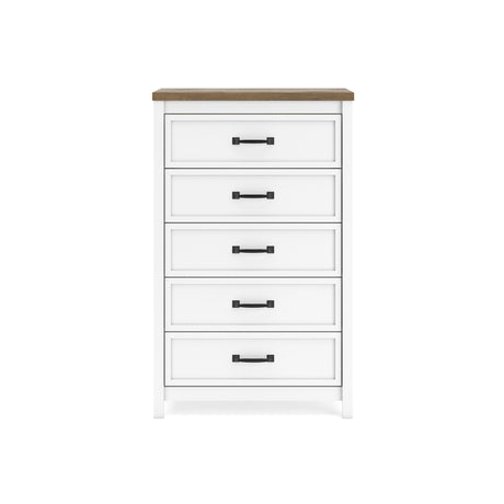 Kerisden White/Brown Chest of Drawers from Ashley - Luna Furniture