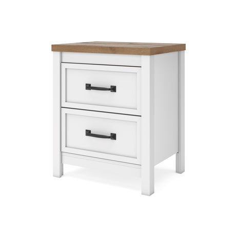 Kerisden White/Brown Nightstand from Ashley - Luna Furniture