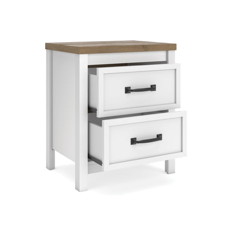Kerisden White/Brown Nightstand from Ashley - Luna Furniture