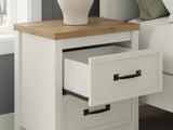 Kerisden White/Brown Nightstand from Ashley - Luna Furniture