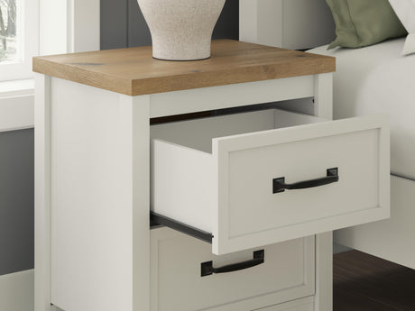 Kerisden White/Brown Nightstand from Ashley - Luna Furniture