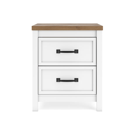 Kerisden White/Brown Nightstand from Ashley - Luna Furniture