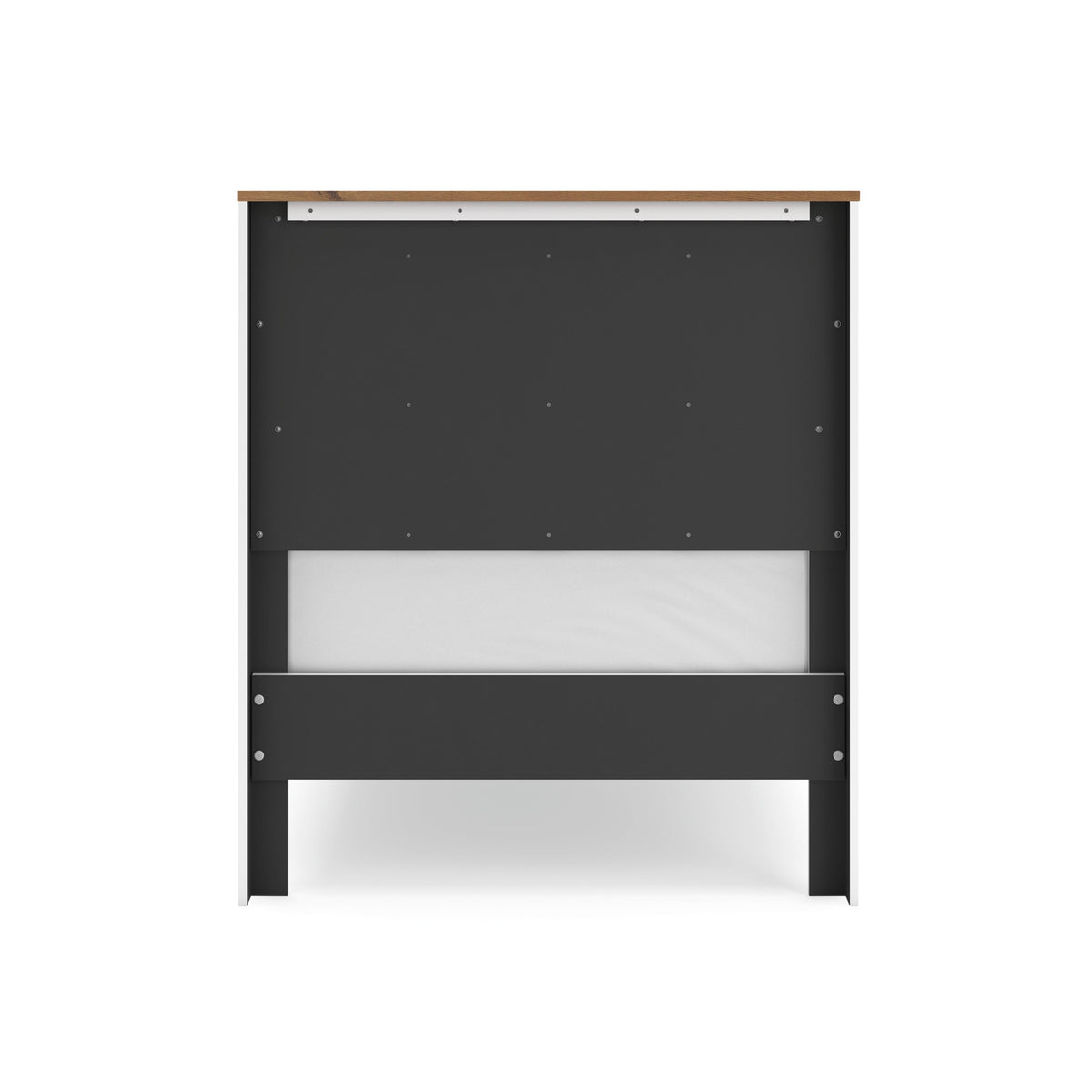 Kerisden White/Brown Twin Panel Complete Bed Frame from Ashley - Luna Furniture