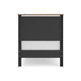 Kerisden White/Brown Twin Panel Complete Bed Frame from Ashley - Luna Furniture