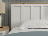 Kerisden White/Brown Twin Panel Complete Bed Frame from Ashley - Luna Furniture