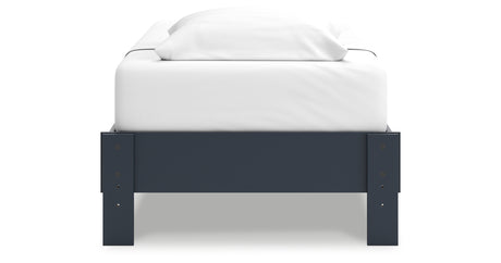 Simmenfort Twin Platform Bed with Dresser and Chest in Navy Blue from Ashley - Luna Furniture