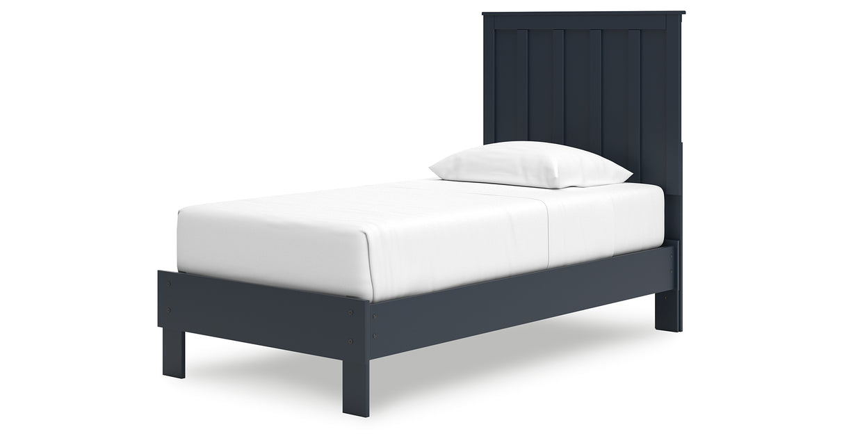 Simmenfort Navy Blue Twin Platform Bed from Ashley - Luna Furniture