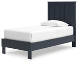 Simmenfort Navy Blue Twin Platform Bed from Ashley Furniture - Luna Furniture