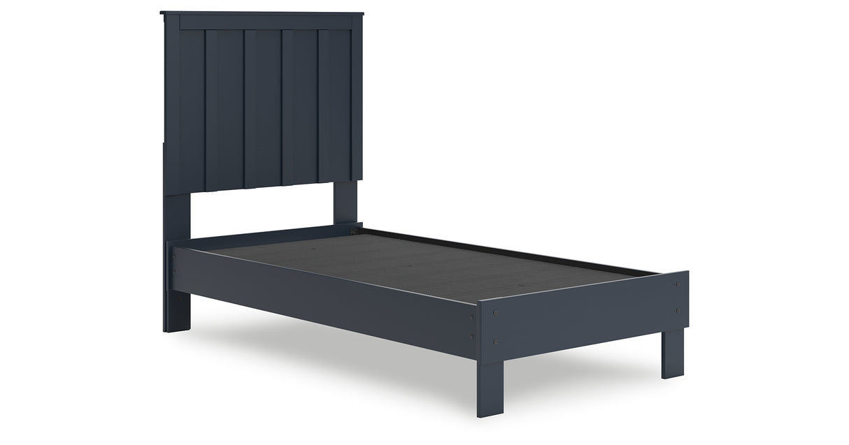 Simmenfort Navy Blue Twin Platform Bed from Ashley - Luna Furniture