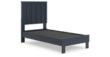 Simmenfort Navy Blue Twin Platform Bed from Ashley - Luna Furniture