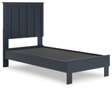 Simmenfort Navy Blue Twin Platform Bed from Ashley Furniture - Luna Furniture