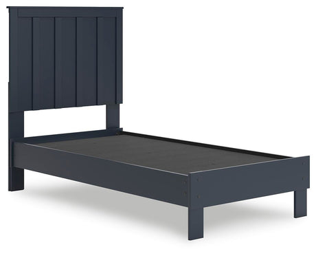 Simmenfort Navy Blue Twin Platform Bed from Ashley Furniture - Luna Furniture