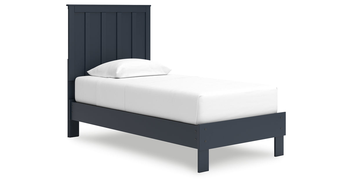 Simmenfort Navy Blue Twin Platform Bed from Ashley - Luna Furniture