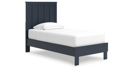 Simmenfort Navy Blue Twin Platform Bed from Ashley - Luna Furniture