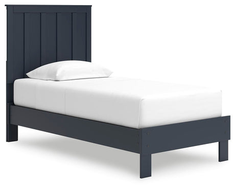 Simmenfort Navy Blue Twin Platform Bed from Ashley Furniture - Luna Furniture
