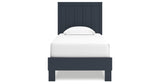 Simmenfort Navy Blue Twin Platform Bed from Ashley - Luna Furniture