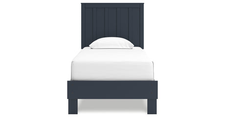 Simmenfort Navy Blue Twin Platform Bed from Ashley - Luna Furniture