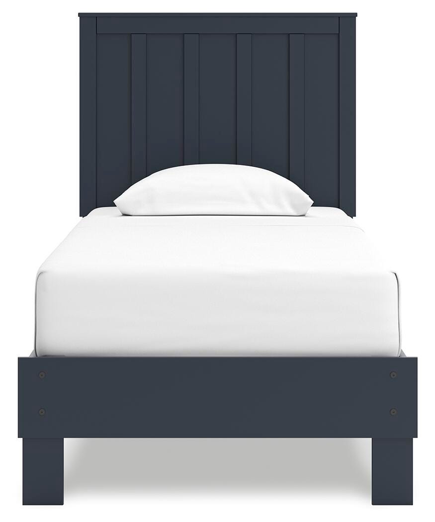 Simmenfort Navy Blue Twin Platform Bed from Ashley Furniture - Luna Furniture