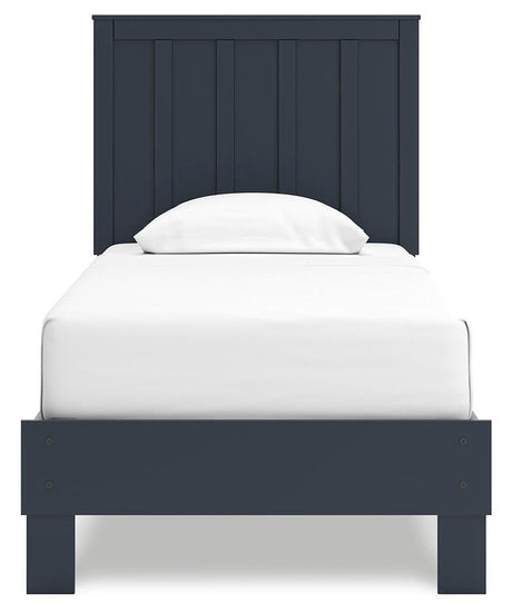Simmenfort Navy Blue Twin Platform Bed from Ashley Furniture - Luna Furniture