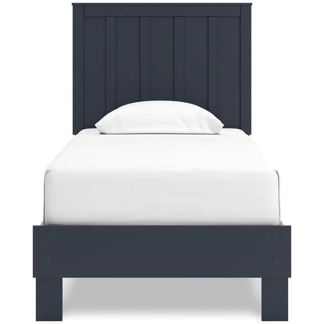 Simmenfort Navy Blue Twin Platform Bed from Ashley - Luna Furniture