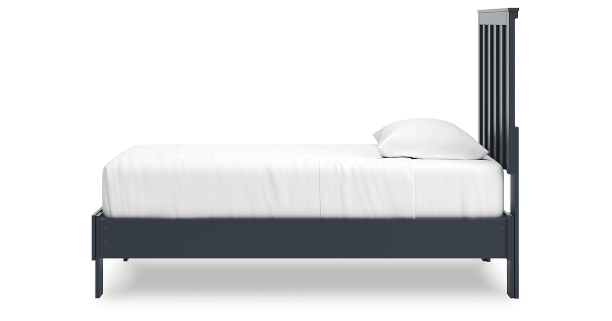 Simmenfort Navy Blue Twin Platform Bed from Ashley - Luna Furniture