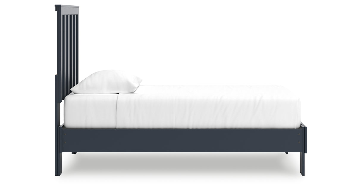 Simmenfort Navy Blue Twin Platform Bed from Ashley - Luna Furniture