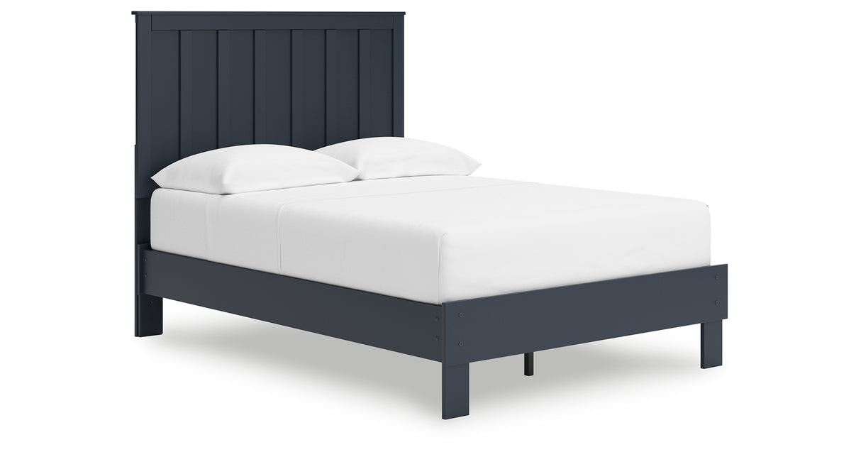 Simmenfort Navy Blue Full Platform Bed from Ashley - Luna Furniture