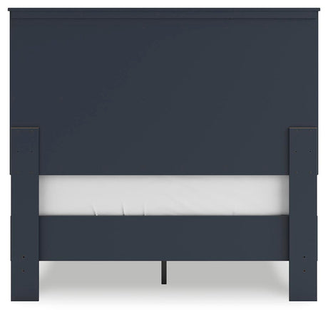 Simmenfort Full Panel Headboard with 2 Nightstands in Navy Blue from Ashley Furniture - Luna Furniture