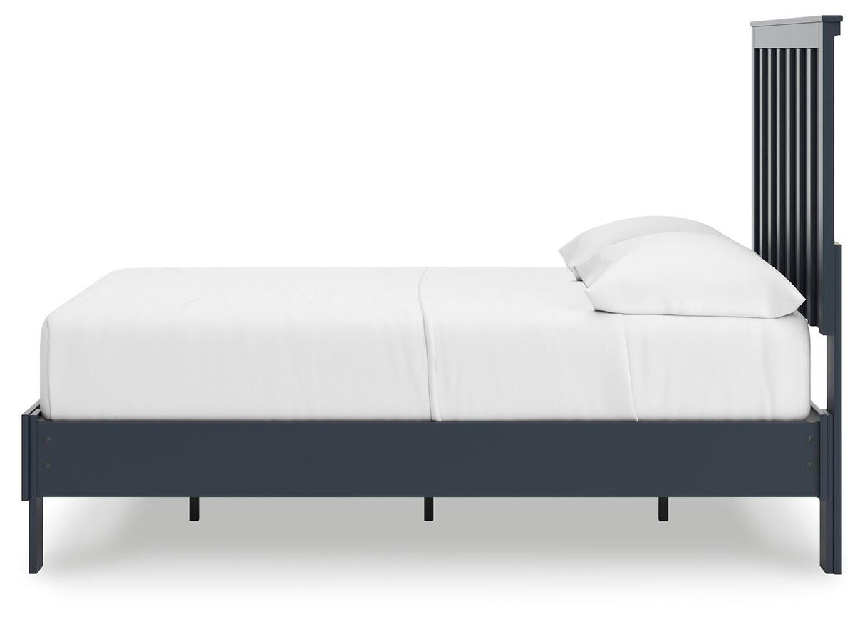 Simmenfort Navy Blue Full Platform Bed from Ashley Furniture - Luna Furniture