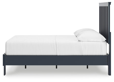 Simmenfort Navy Blue Full Platform Bed from Ashley Furniture - Luna Furniture