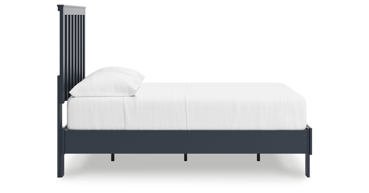 Simmenfort Navy Blue Full Platform Bed from Ashley - Luna Furniture
