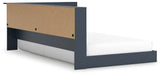 Simmenfort Navy Blue Twin Bookcase Corner Storage Bed from Ashley - Luna Furniture