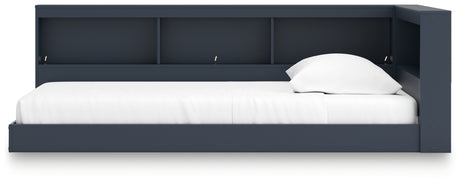 Simmenfort Navy Blue Twin Bookcase Corner Storage Bed from Ashley - Luna Furniture