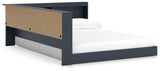 Simmenfort Navy Blue Full Bookcase Corner Storage Bed from Ashley - Luna Furniture