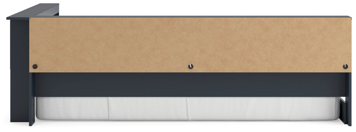 Simmenfort Navy Blue Full Bookcase Corner Storage Bed from Ashley - Luna Furniture