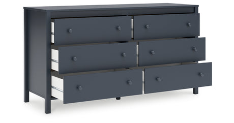 Simmenfort Twin Panel Headboard with Dresser and 2 Nightstands in Navy Blue from Ashley - Luna Furniture