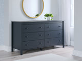 Simmenfort Full Panel Headboard with Dresser and Nightstand in Navy Blue from Ashley - Luna Furniture