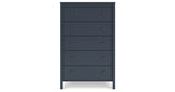 Simmenfort Full Platform Bed with Dresser and Chest in Navy Blue from Ashley - Luna Furniture