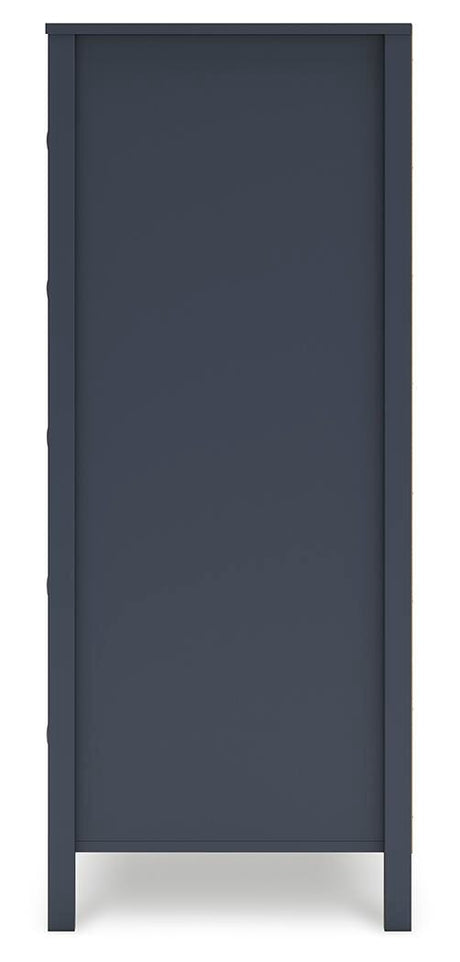 Simmenfort Twin Platform Bed with Dresser, Chest and 2 Nightstands in Navy Blue from Ashley Furniture - Luna Furniture