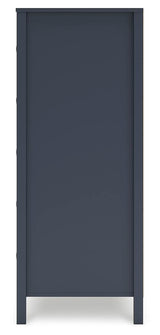 Simmenfort Full Platform Bed with Dresser and Chest in Navy Blue from Ashley - Luna Furniture