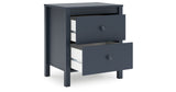 Simmenfort Full Platform Bed with Dresser and Chest in Navy Blue from Ashley - Luna Furniture